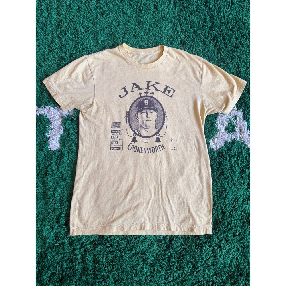RotoWear Jake Cronenworth T-Shirt Mens M Cream Excellent San Diego Padres MLB